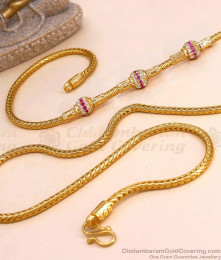 Triple Ball Design Ad Stone Gold Mugappu Thali Kodi Chain MCH1881