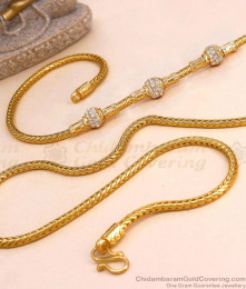 Traditional Full White Stone Gold Imitation Mugappu Ball Design MCH1882