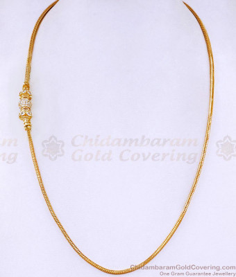 Buy White Stone Gold Plated Mugappu Thali Chain Ball Design MCH1886