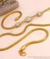 Latest White Stone Ball Design Micro Gold Plated Mugappu Thali Chain MCH1889 Latest White Stone Ball Design Micro Gold Plated Mugappu Thali Chain MCH1889