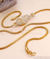 Beautiful White Stone Peacock Side Pendant Gold Imitation Mugappu Designs MCH1891