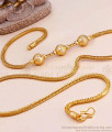 30 Inch Long Gold Covering Triple Ball Mugappu Design Shop Online MCH1893-Lg