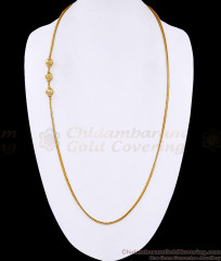 30 Inch Long Gold Covering Triple Ball Mugappu Design Shop Online MCH1893-Lg