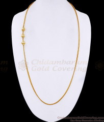 30 Inch Long New Model Triple Ball Plain Gold Mugappu Thali Chain MCH1896-Lg