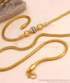 30 Inch Long Multi Color Ball Type Gold Imitation Mugappu Thali Chain MCH1904-LG