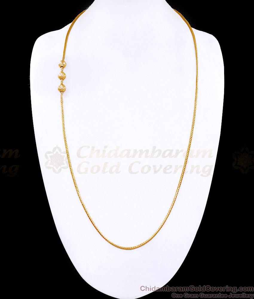 30 Inch Long Traditional Gold Imitation Ball Mugappu Kodi Chain MCH1908-Lg