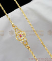 Traditional Impon Multi Color Stone Dollar Mopu Chain For Ladies Online MCH191