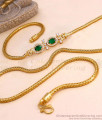 Latest Emerald Gemstone Gold Imitation Mugappu Thali Chain Online MCH1917