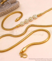 30 Inch Long Light Weight Daily Wear Stone Mugappu 1 Gram Gold Jewelry MCH1928-LG 30 Inch Long Light Weight Daily Wear Stone Mugappu 1 Gram Gold Jewelry MCH1928-LG