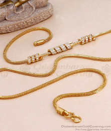 Classic Snake Chain Gold PLated Spiral Stone Mugappu Online MCH1930 Classic Snake Chain Gold PLated Spiral Stone Mugappu Online MCH1930