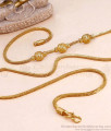 Traditional One Gram Gold Plated Ball Mugappu Chain Without Stone MCH1951 Traditional One Gram Gold Plated Ball Mugappu Chain Without Stone MCH1951