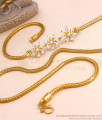 Buy Full White Stone 1 Gram Gold Side Pendant Thali Mugappu Chain MCH1957 Buy Full White Stone 1 Gram Gold Side Pendant Thali Mugappu Chain MCH1957
