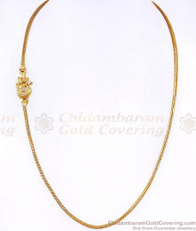 Premium Quality White Stone Peacock Gold Mugappu Thali Chain MCH1967 Premium Quality White Stone Peacock Gold Mugappu Thali Chain MCH1967