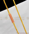 30 Inches Long Attractive Full Ruby Stone Gold Mugappu Thali Saradu For Married Womens MCH197