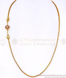 Classic Golden Ball Design Stone Mugappu Thali Chain MCH1971