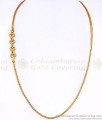 Elegant Ruby White Stone Floral Side Pendant Thali Chain MCH1973 Elegant Ruby White Stone Floral Side Pendant Thali Chain MCH1973