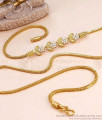 Full White Stone Floral Mugappu Thali Chain For Women MCH1974 Full White Stone Floral Mugappu Thali Chain For Women MCH1974