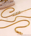 Light Weight 1 Gram Gold Spiral Mugappu Chain With White Stone MCH1977 Light Weight 1 Gram Gold Spiral Mugappu Chain With White Stone MCH1977
