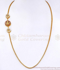 Premium Quality Thin Gold Plated Mugappu Thali Chain Lakshmi Design MCH1980 Premium Quality Thin Gold Plated Mugappu Thali Chain Lakshmi Design MCH1980