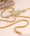 High Quality White Stone Peacock Ball Mugappu Gold Thali Chain MCH1982