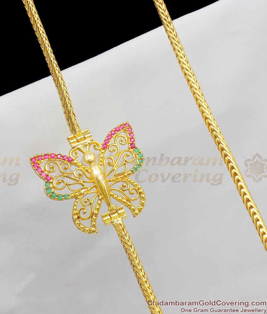 Flying Butterfly Model MultiColor Stone Gold Imitation Big Side Pendant Jewellery MCH204