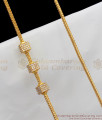 Fancy AD White Stone Three Cylinder Square Balls Mopu Thali Saradu Chain MCH219 Fancy AD White Stone Three Cylinder Square Balls Mopu Thali Saradu Chain MCH219