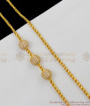 Full White Stone Three AD Ball Design Mopu Chain For Ladies MCH319