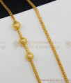 30 Inches Long Real Gold Tone Plain Ball Design Thali Chain For Daily Use MCH335-LG