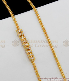 30 Inches Long Full AD Stone Spiral Mugappu Thali Chain For Womens MCH367 30 Inches Long Full AD Stone Spiral Mugappu Thali Chain For Womens MCH367