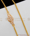 Fantasy Gold Impon Flower Model White stone Mugappu Thali Chain JewelryMCH487