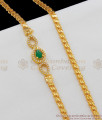 Emerald Single White Stone Mugappu Thali Chain Imitation Jewelry for Daily Wear MCH499