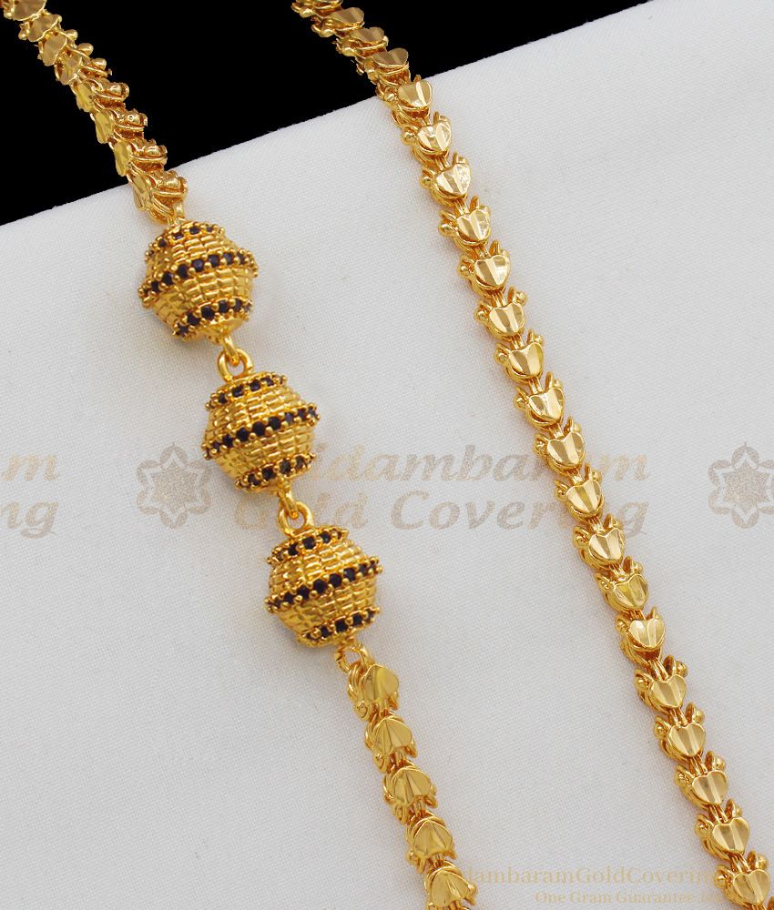 Creative Designer Black Beads Ball Design Mugappu Gold Jewelry For Ladies MCH524 Creative Designer Black Beads Ball Design Mugappu Gold Jewelry For Ladies MCH524