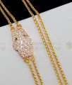 Amazing Full White Stone Double Chain Model Impon Mugappu Side Pendant MCH543