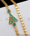 Dazzling Triangle Model AD Emerald Stones Gold Finish Mopu Thali Kodi Daily Use MCH615