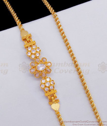 Attractive Stylish White Stone Mugappu Thali Chain for Daily Use MCH670 Attractive Stylish White Stone Mugappu Thali Chain for Daily Use MCH670