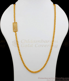New Collection Single Line Gold Mugappu Chain AD White Impon Side Pendent MCH724
