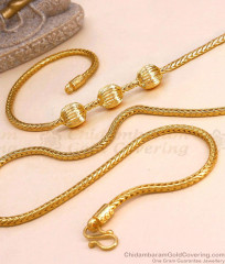 Three Plain Gold Mugappu Ball Thali Saradu For Married Women MCH779