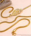 Stylish AD White Stone Gold Mugappu Chain MCH871 Stylish AD White Stone Gold Mugappu Chain MCH871