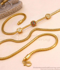 Two White Horizontal Balls Model Mugappu Chaiin Married Womens MCH928