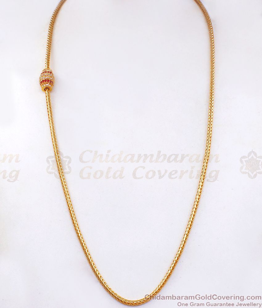 Latest Cylindrical Shaped Multi Stone Side Pendant Mopu Chain MCH1001