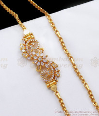 Glittering Diamond Stone Side Pendant Gold Chain MCH1005 Glittering Diamond Stone Side Pendant Gold Chain MCH1005