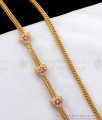 Double Sided Ruby White Stone Heart Design Mugappu Chain MCH1013