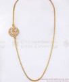 1 Gram Gold Side Pendant Chain Full White Stone Jewelry MCH1057