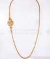 Stunning Full White Stone Gold Mugappu Chain MCH1060