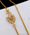 Stunning Full White Stone Gold Mugappu Chain MCH1060