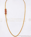 Stylish One Gram Gold Mugappu Chain With Ruby Stone MCH1062