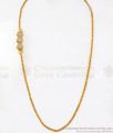 Latest Gold Mugappu Side Pendant Chain With White Stone MCH1063