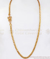 New Butterfly Design Gold Plated Mugappu Chain With White Stone MCH1064