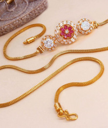 One Gram Gold Mugappu Chain For Womens And Girls MCH1296
