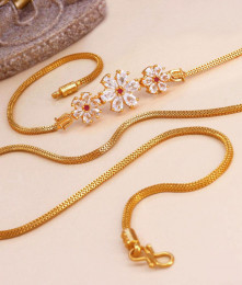 Daily Wear 1 Gram Gold Mopu Chains Stone Pattern MCH1303 Daily Wear 1 Gram Gold Mopu Chains Stone Pattern MCH1303